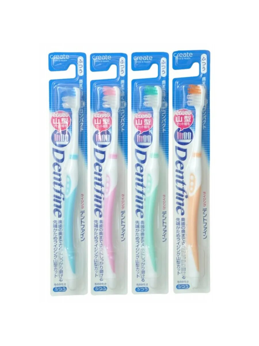 Зубная щетка с щетинками разного уровня, средней жесткости