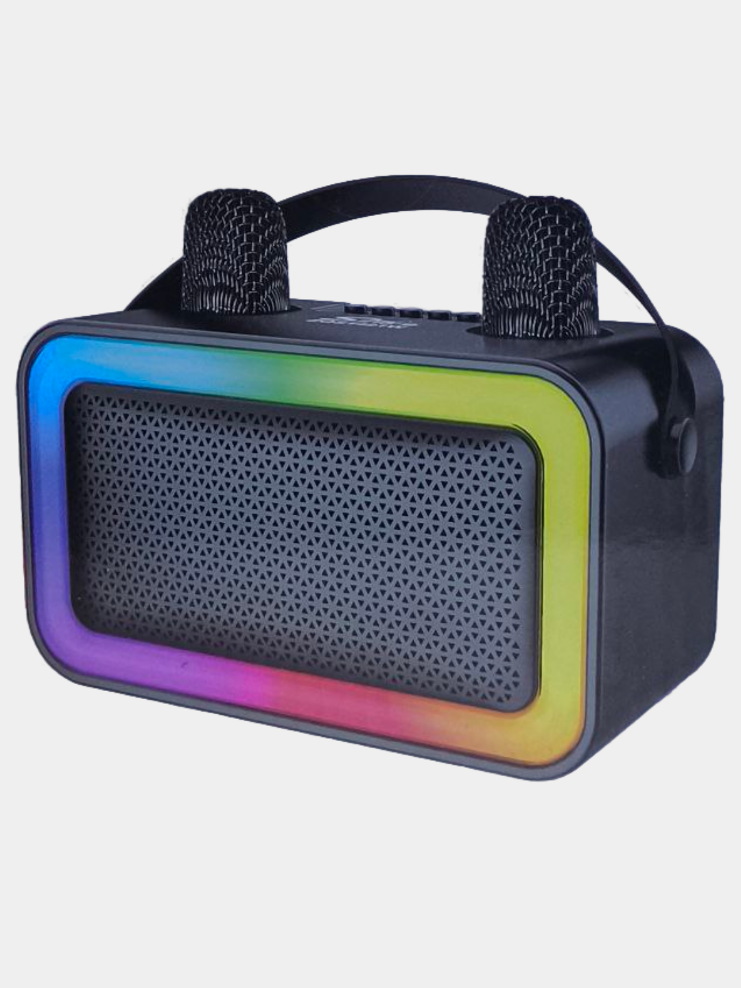 Портативная колонка ZQS-1491W с 2 беспроводными микрофонами и LED-подсветкой.