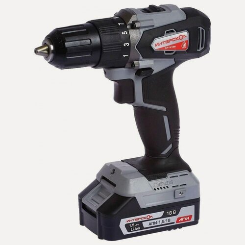 Изображение товара Дрель-шуруповерт Interskol DA-13/18VK 575.1.2.70 1.5 Ач с двумя аккумуляторами