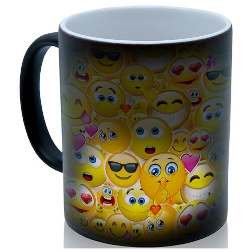 фото Кружка хамелеон смайлы, хороший сувенир drabs