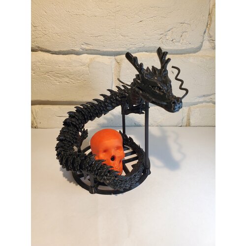Китайский водный дракон, гибкая игрушка-антистресс, цвет черный
