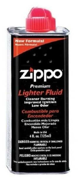 Набор Зажигалка ZIPPO Classic Black Matte+Топливо ZIPPO 125 мл - фотография № 2