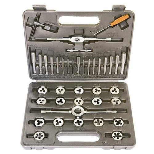 Набор метчиков и плашек М3 - М12 плашко-метчикодержатель 40 предм в пласт боксе SPARTA 773155 6022₽