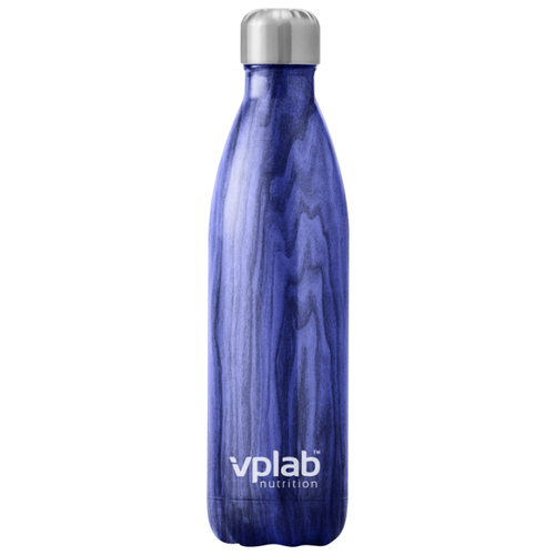 фото Термобутылка vplab metal water thermo bottle (0,5 л) дерево синее