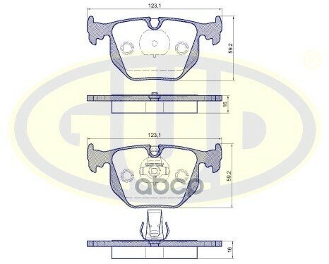 Колодки Зад Bmw E38 2.8/4.0/5.0/2.5Tds/3.0D 95-01/E46 M3 3.2 00- Eco-Line G.U.D арт. GBP880116