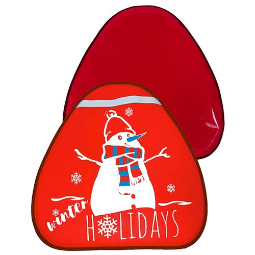 Ледянка Rich Toys Снеговик треугольная, размер: 52х52 см, диаметр: 52 см, красный ледянки hotenok barbie стильные игры