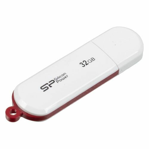 Флешка USB Silicon Power LuxMini 320 32ГБ, USB2.0, белый [sp032gbuf2320v1w]