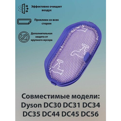 Фильтр моющийся для пылесоса Dyson DC30 1 2 шт детали для пылесоса dyson dc30 dc31 dc34 dc35 dc44 dc45 dc56