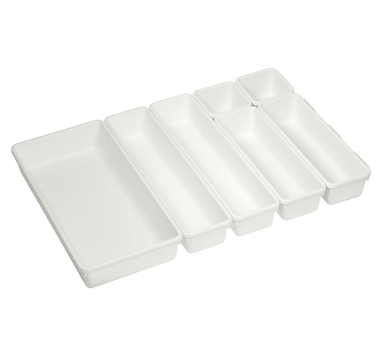 Органайзер / набор лотков для столовых приборов, косметики IDEA 47x31x5 см, Белый