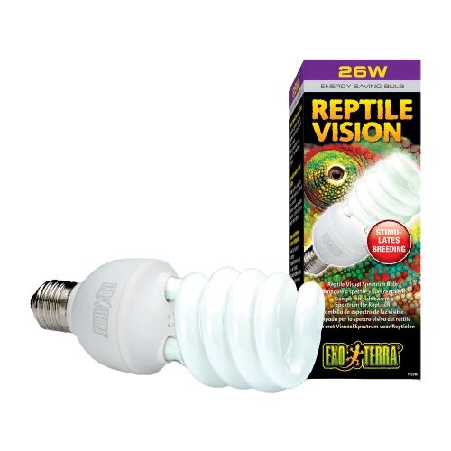 Лампа лампа ультрафиолетовая Exo Terra Reptile Vision (PT2346) , 26 Вт убежище грот естественное exo terra reptile cave средний 1 шт