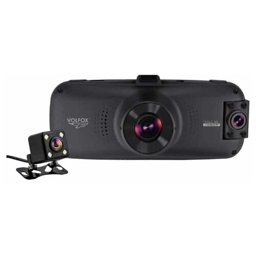 Видеорегистратор Volfox VF-R330, 3 камеры, черный