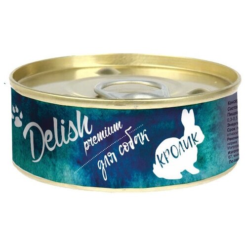 Влажный корм для собак Delish Premium, кролик 1 уп. х 1 шт. х 100 г (для мелких пород)