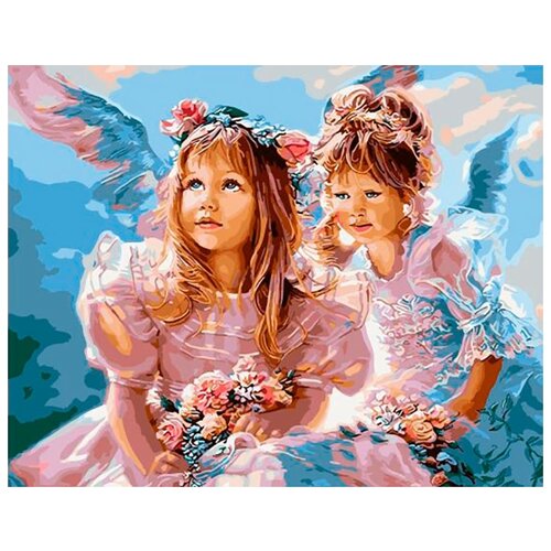 Картина по номерам "Ангелы-сестрички", 40x50 см