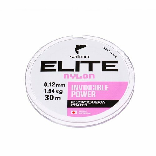 фото Леска монофильная salmo elite fluoro coated nylon, диаметр 0.12 мм, тест 1.54 кг, 30 м, прозрачная