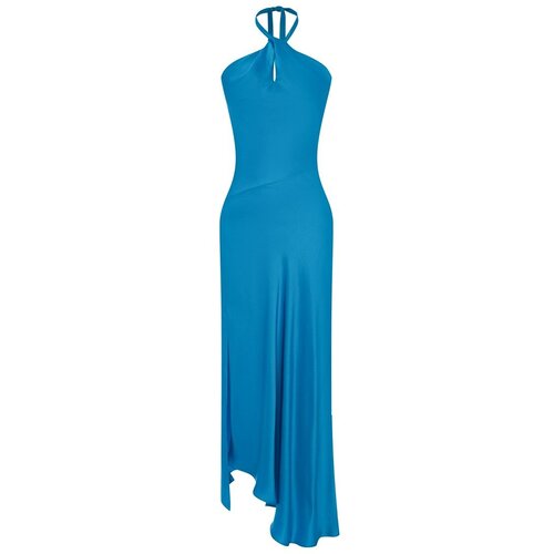 Платье DJONFABE, вискоза, вечернее, полуприлегающее, размер S, бирюзовый