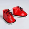 Ботинки для куклы Завязки, длина подошвы 7,5 см, 1 пара, цвет красный - изображение