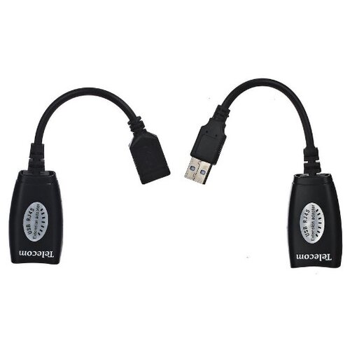 Адаптер-удлинитель Telecom USB-AM/AF - RJ45, по витой паре, до 45m TU824 16211280