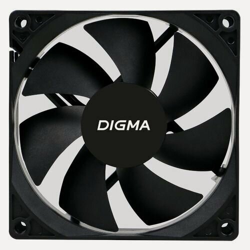 Изображение товара Вентилятор Digma DFAN-90 90х90x25 черный 3-pin 4-pin (Molex) Ret
