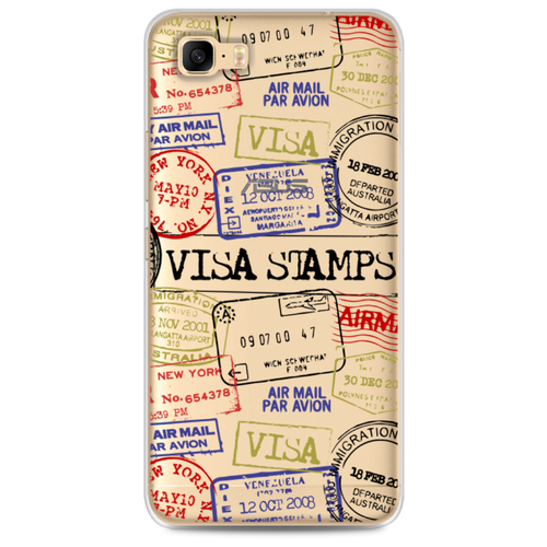 фото Силиконовый чехол visa stamps 1 на asus zenfone 3s max zc521tl case place