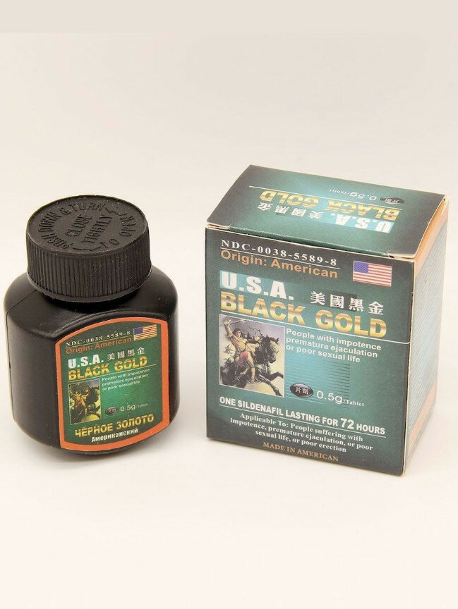 Таблетки Черное Золото USA Black Gold пищевая добавка для мужского здоровья 16 шт.