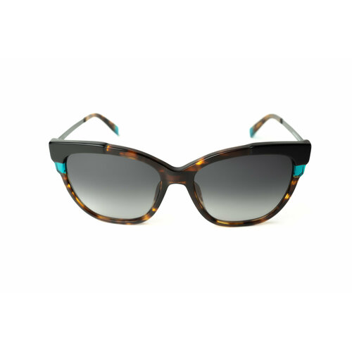 фото Солнцезащитные очки furla, вайфареры, оправа: металл, градиентные, с защитой от уф, для женщин, коричневый