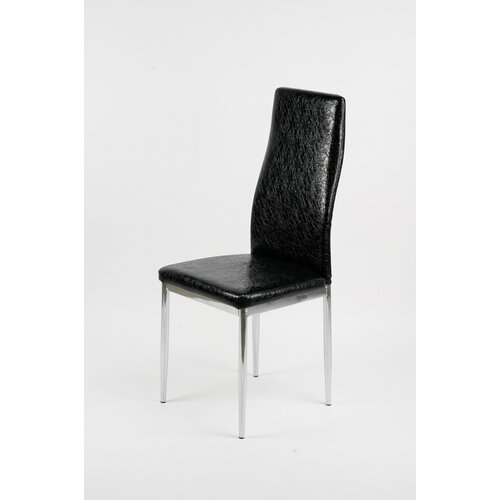 Стул Премиум/для кухни/столовой/ спальни/прихожей/кафе/фастфуд/эко кожа/металлический каркас/черный/1 шт.