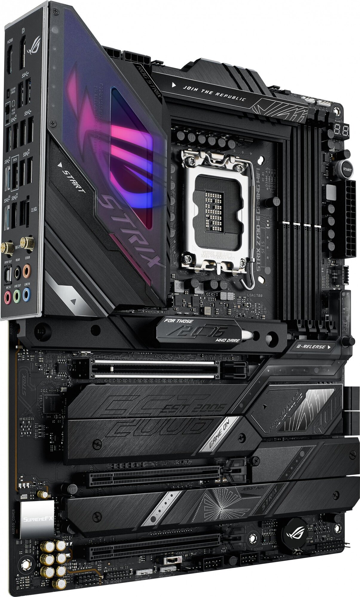 ASUS Материнская плата Asus ROG STRIX Z790-E GAMING WIFI Soc-1700 Intel Z790 4xDDR5 ATX AC`97 8ch(7.1) 2.5Gg RAID+HDMI+DP ROG STRIX Z790-E GAMING WIFI