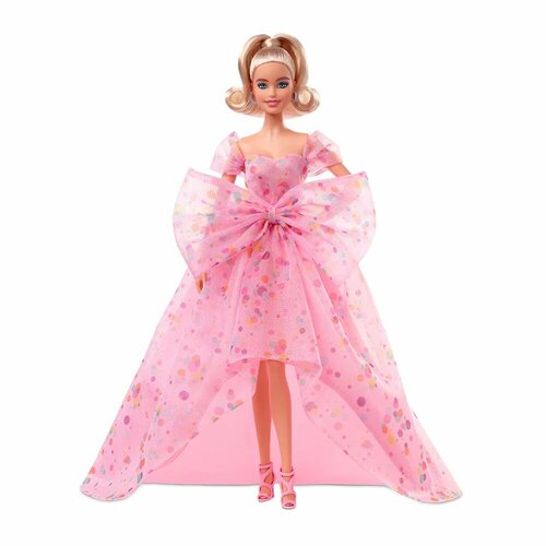 Кукла Barbie Birthday Wishes (Барби Пожелания в День Рождения в розовом платье с бантом) кукла barbie birthday wishes барби пожелания в день рождения в бирюзовом платье