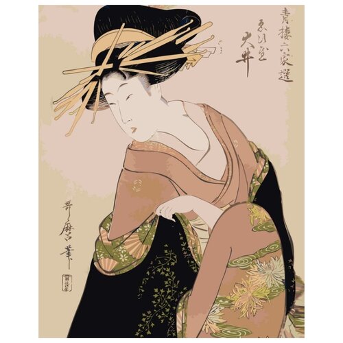 Картина по номерам Нежный образ. Китагава Утамаро, 40x50 см виноградова надежда анатольевна китагава утамаро