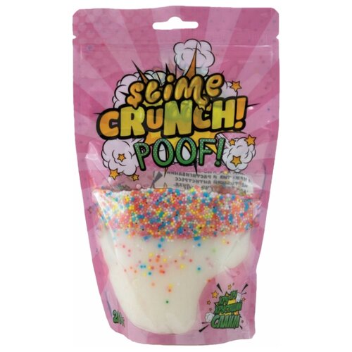 Слайм (лизун) Crunch Slime. Poof, с ароматом манго, 200 г, волшебный МИР, S130-28 слайм crystal slime апельсиновый 1 кг жвачка для рук слайм антистресс лизун