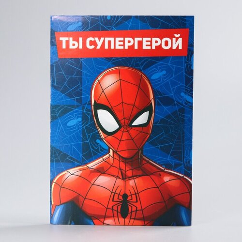 Блокнот на скрепке MARVEL Человек-паук, 32 листа, А6 (1шт.)