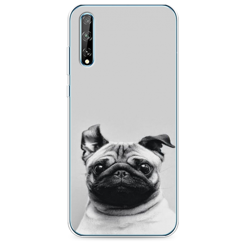 фото Силиконовый чехол ушастый мопс на huawei p smart s case place