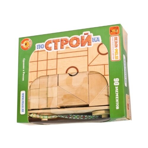 фото Набор пелси постройка, геометрические формы в тележке, 91 элемент и687 теремок (пелси)