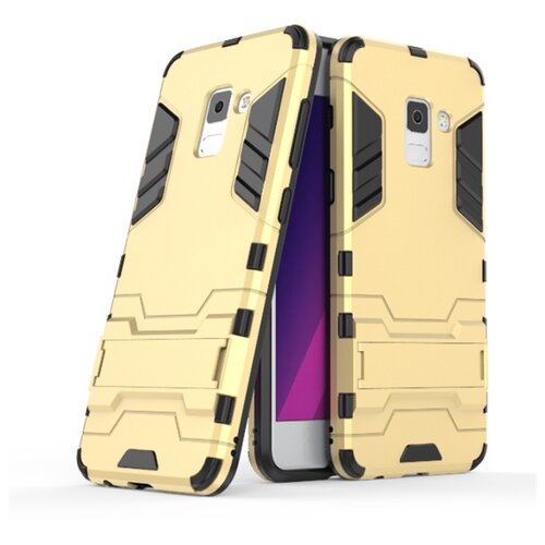 фото Чехол mypads для samsung galaxy a8 2018 противоударный усиленный ударопрочный золотой