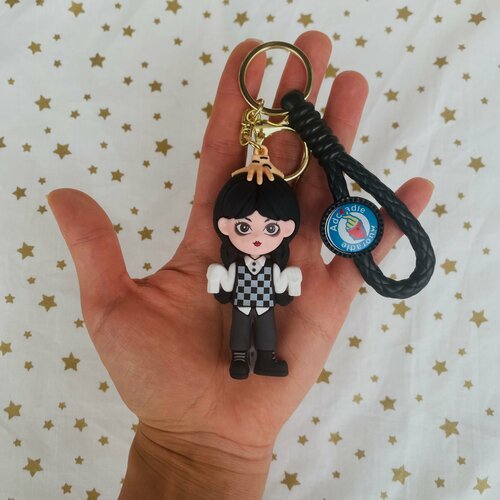 Брелок, матовая фактура, черный