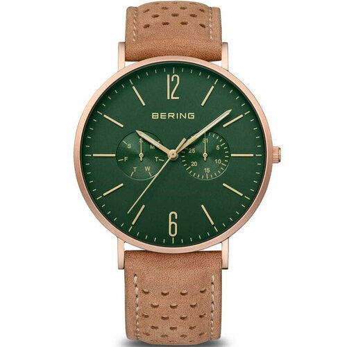 Наручные часы BERING Bering Classic 14240-668, зеленый, бежевый