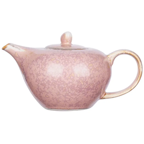 Чайник заварочный 700 мл. H- 8 см. «Пион» фарфор розовый
