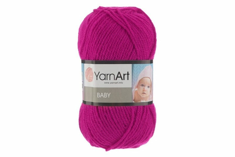 Пряжа Yarnart Baby ультра розовый (8041), 100%акрил, 150м, 50г, 5шт