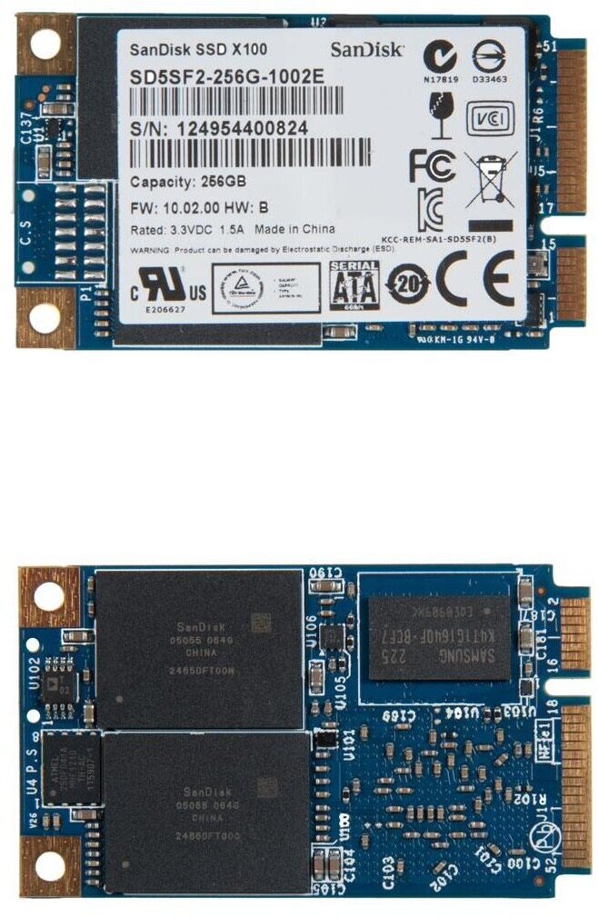 SD5SF2-256G-1002E Жесткий диск SSD SanDisk SSD X100 MSATA