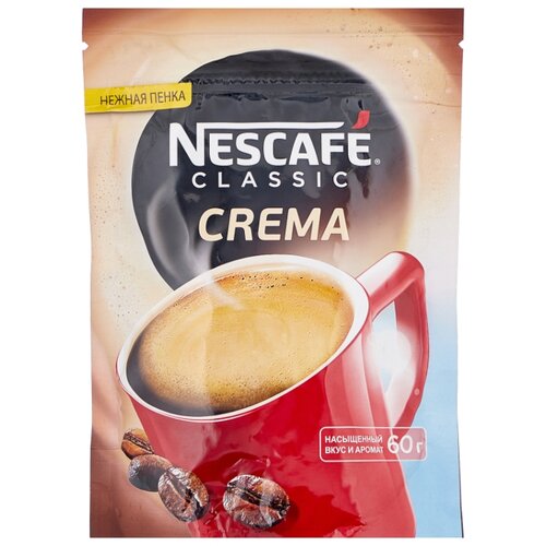 фото Кофе растворимый Nescafe Classic Crema с пенкой, пакет, 60 г