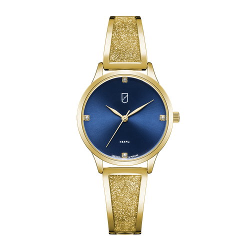 Наручные часы УЧЗ 3025B-6, золотой, синий наручные часы учз 3025b 10 серебряный синий