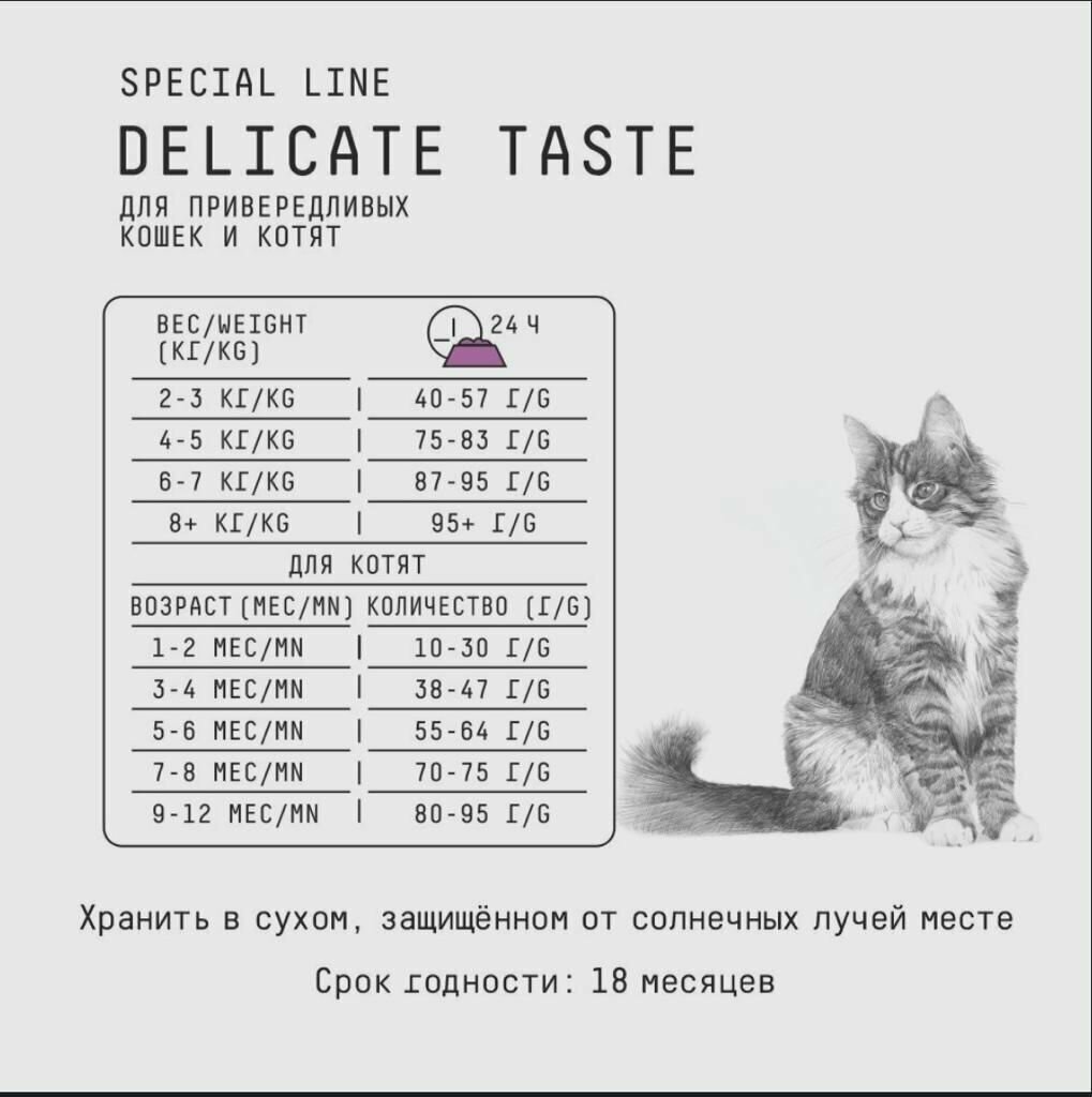 Корм для кошек SPECIAL LINE DELICATE TASTE - фотография № 6