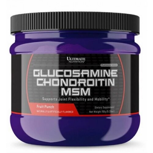 Glucosamine + Chondroitin+ MSM (Fruit Punch) 158g биологически активная добавка в капсулах глюкозамин хондроитин nature’s bounty glucosamine chondroitin 110 шт