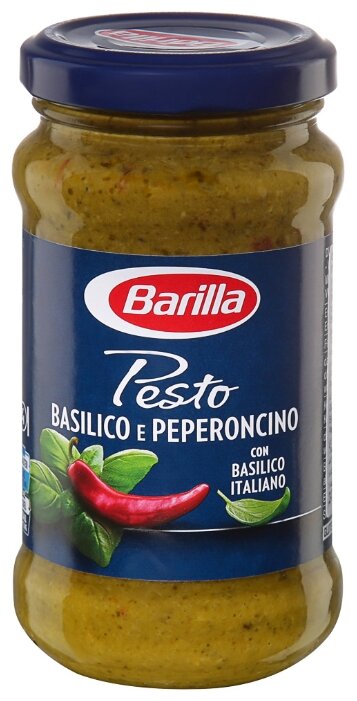 Соус Barilla Pesto basilico e peperoncino, 195 г