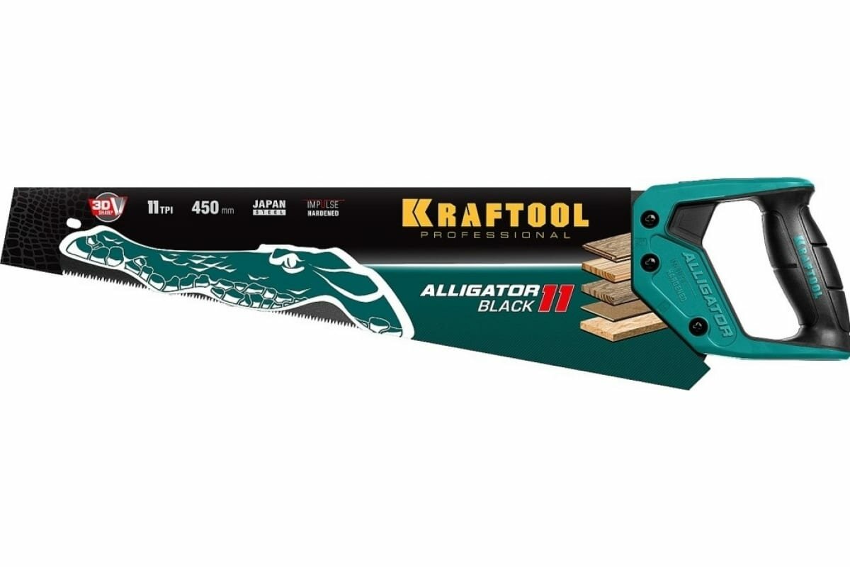 KRAFTOOL Alligator Black 11 450 мм, Ножовка для точного реза (15205-45) - фотография № 10