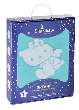 Simplicity комплект постельного белья Dreams Cat Love (5 предметов) салатовый