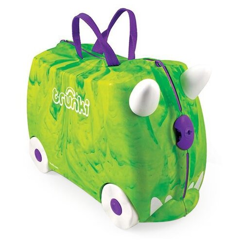 фото Чемодан trunki зеленый с принтом