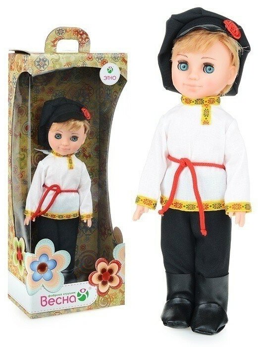 Весна Кукла Мальчик в русском костюме 30 см (пластмассовая) В3909 с 3 лет
