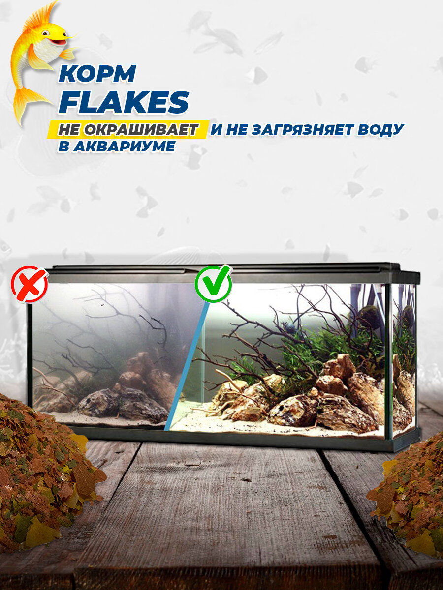 Корм для всех видов рыб FLAKES 1000мл хлопья — фото 1