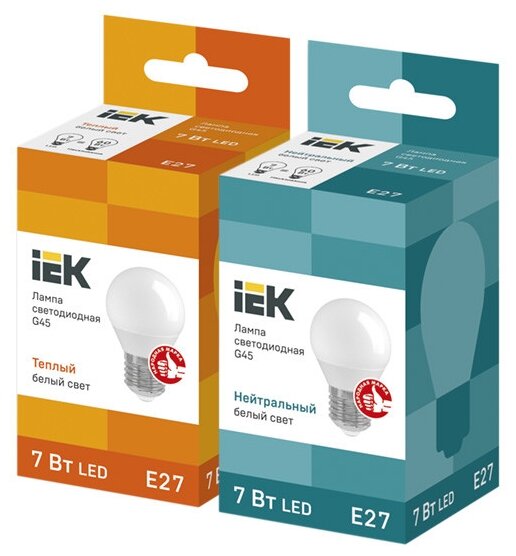 фото Лампа светодиодная IEK ECO шар 3000K, E27, corn